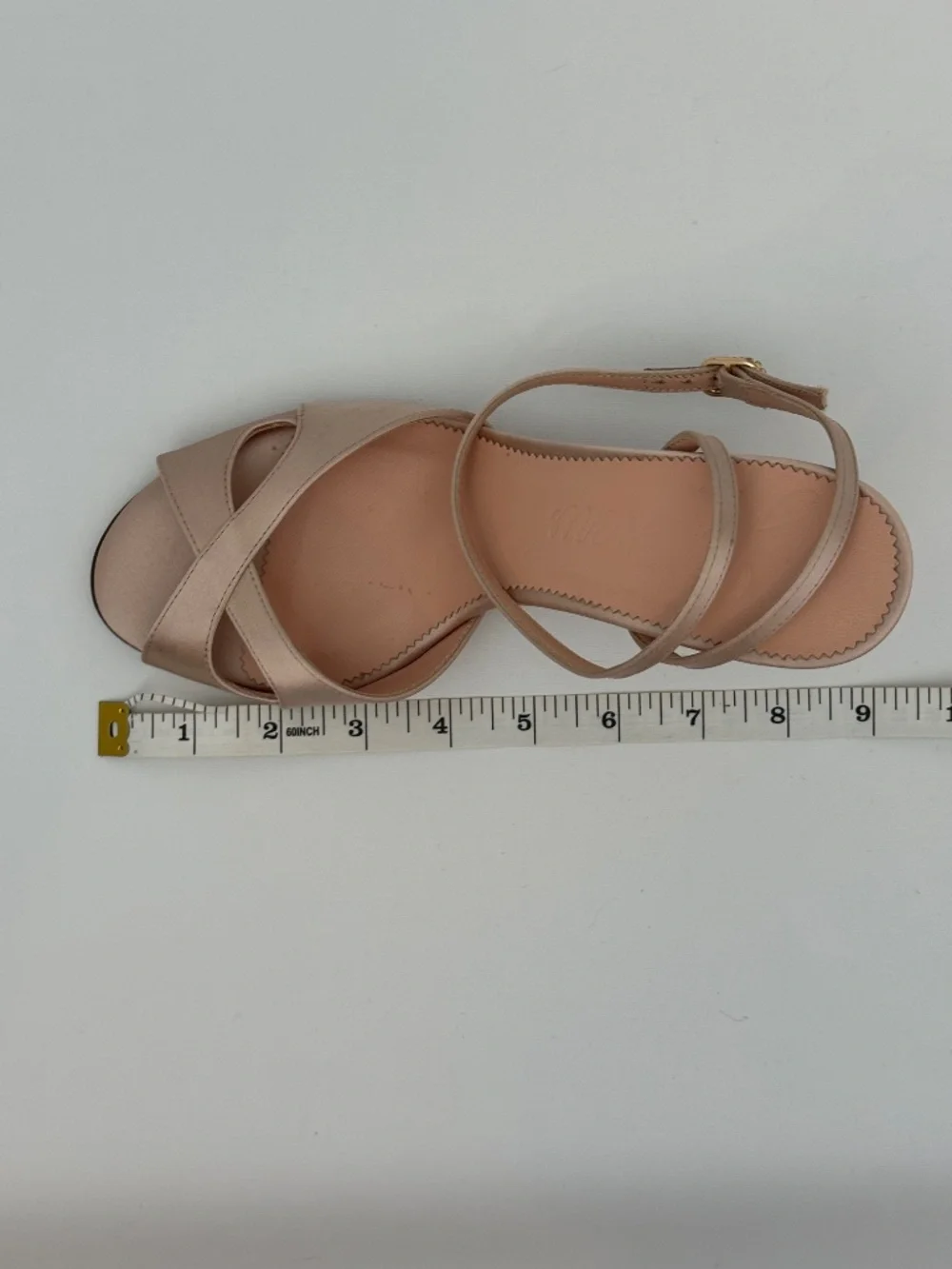 J. Crew Blush Satin Strappy Slingback Heels